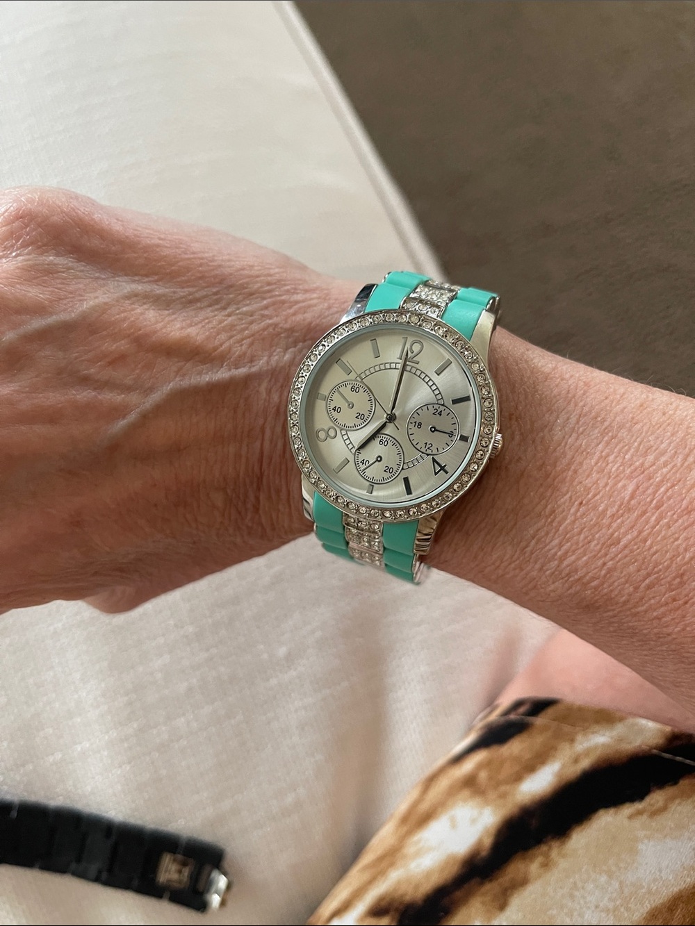 Turquoise Crystal Watch - Picture 1 of 5